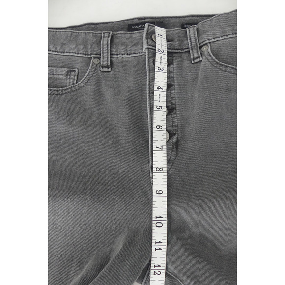Banana Republic Womens Button Fly Jeans 30 Long Slim Straight Gray High Rise - Picture 8 of 10